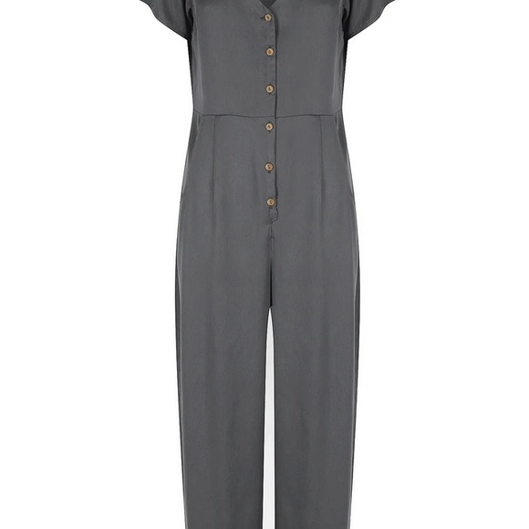 Tasi Travels Grey Eco-Friendly TENCEL Jumpsuit NWT 🌿 - Picture 6 of 9